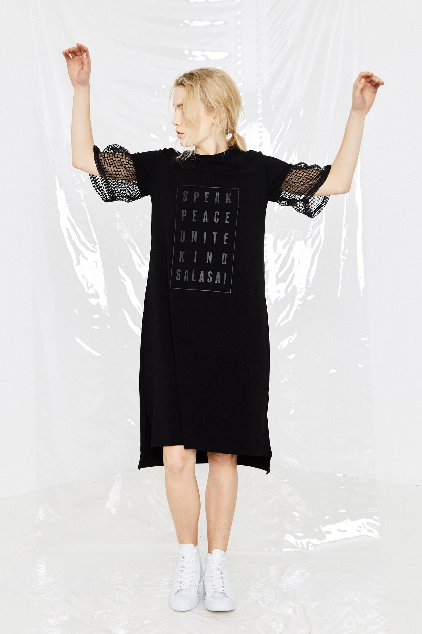 SPEAK PEACE T DRESS