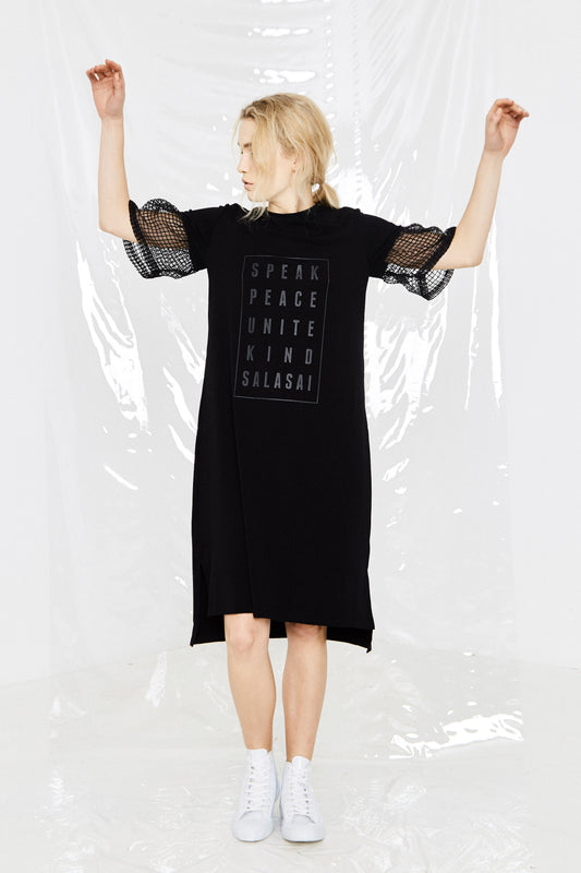 SPEAK PEACE T DRESS