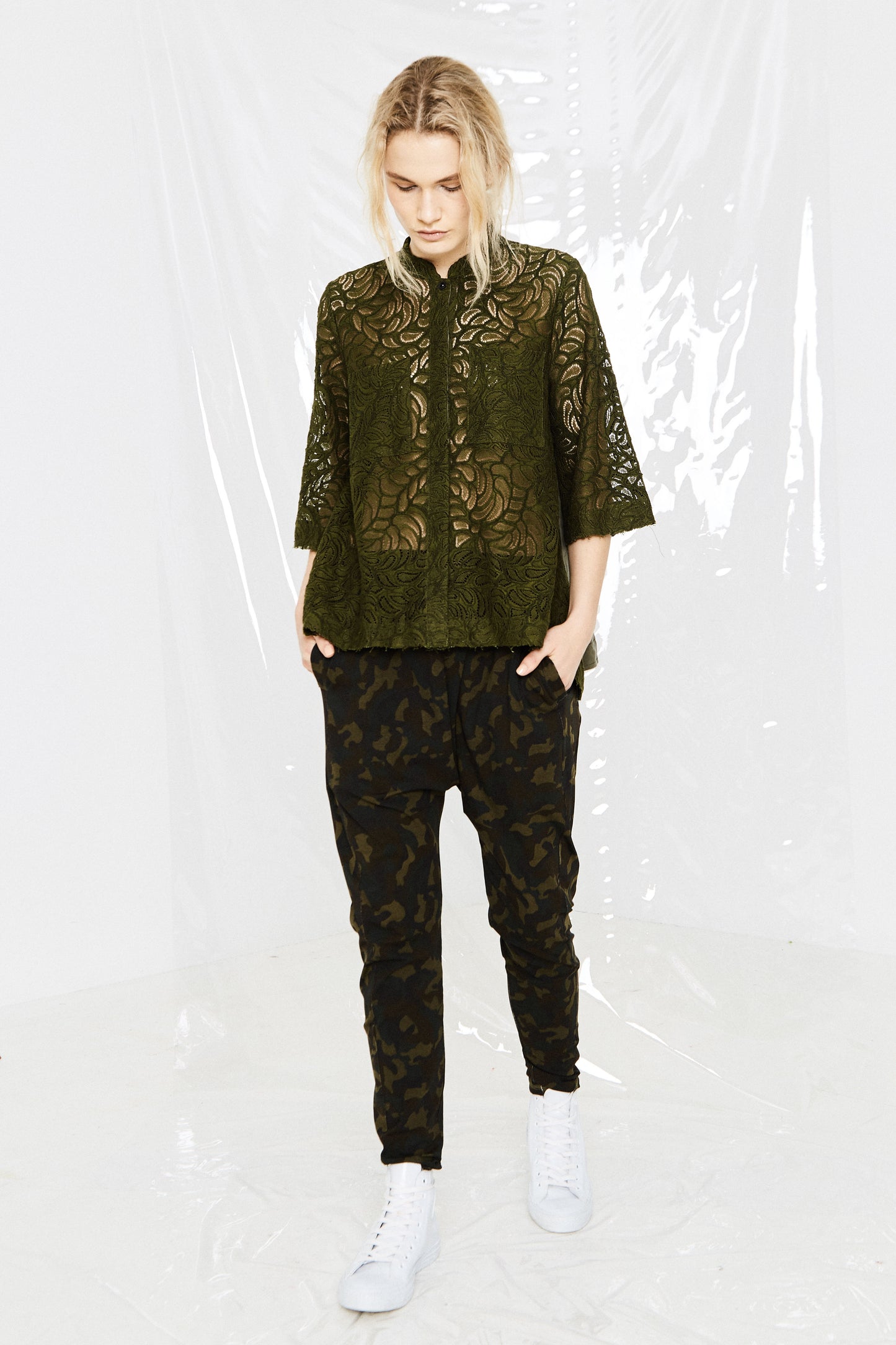 Wildwood Blouse, Khaki