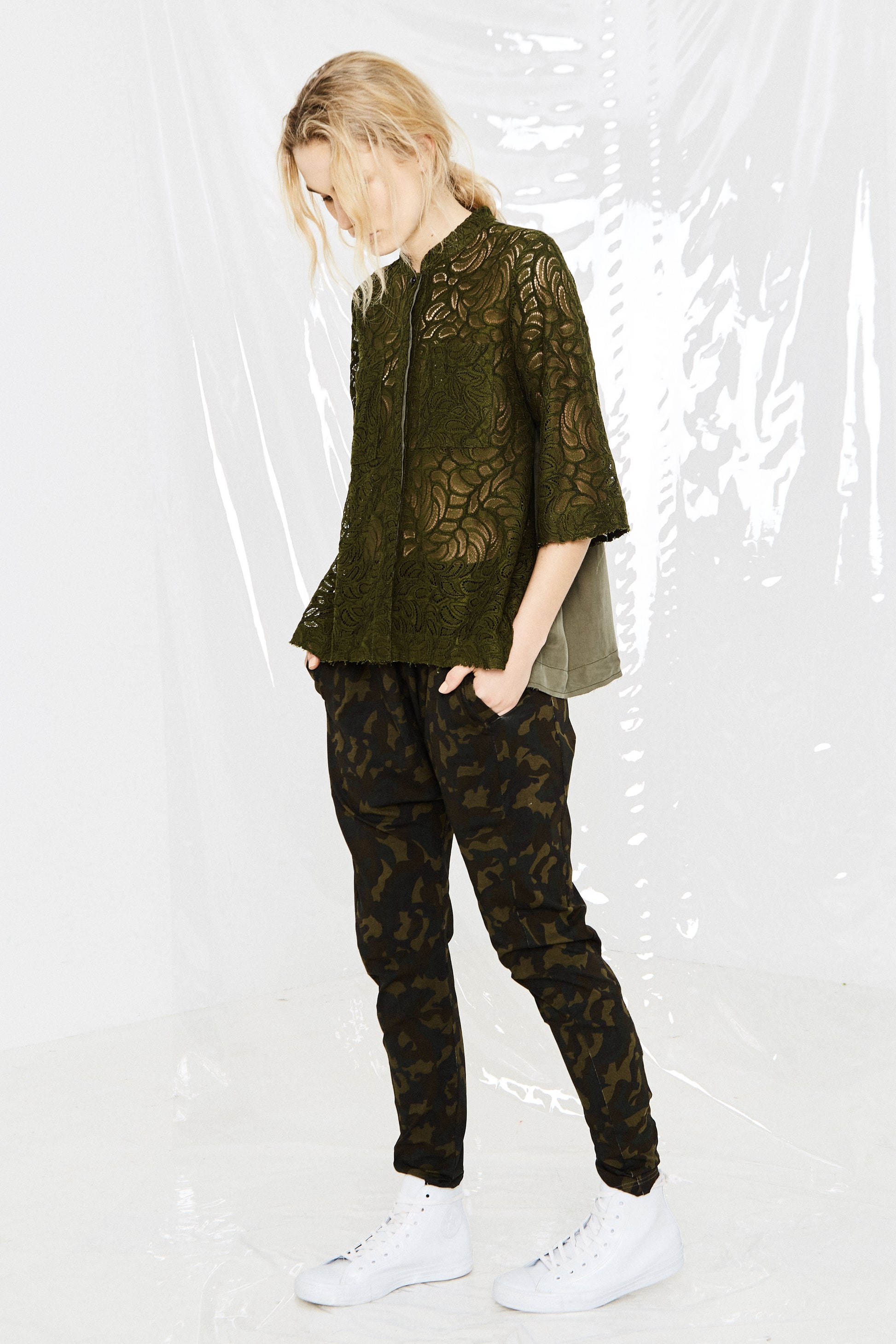 Wildwood Blouse, Khaki