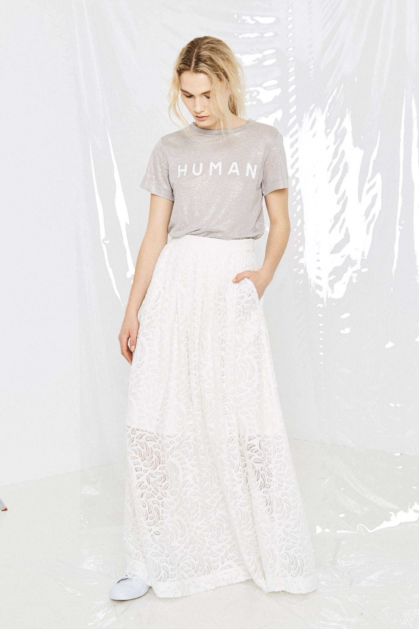Human Bling Tee - Silver