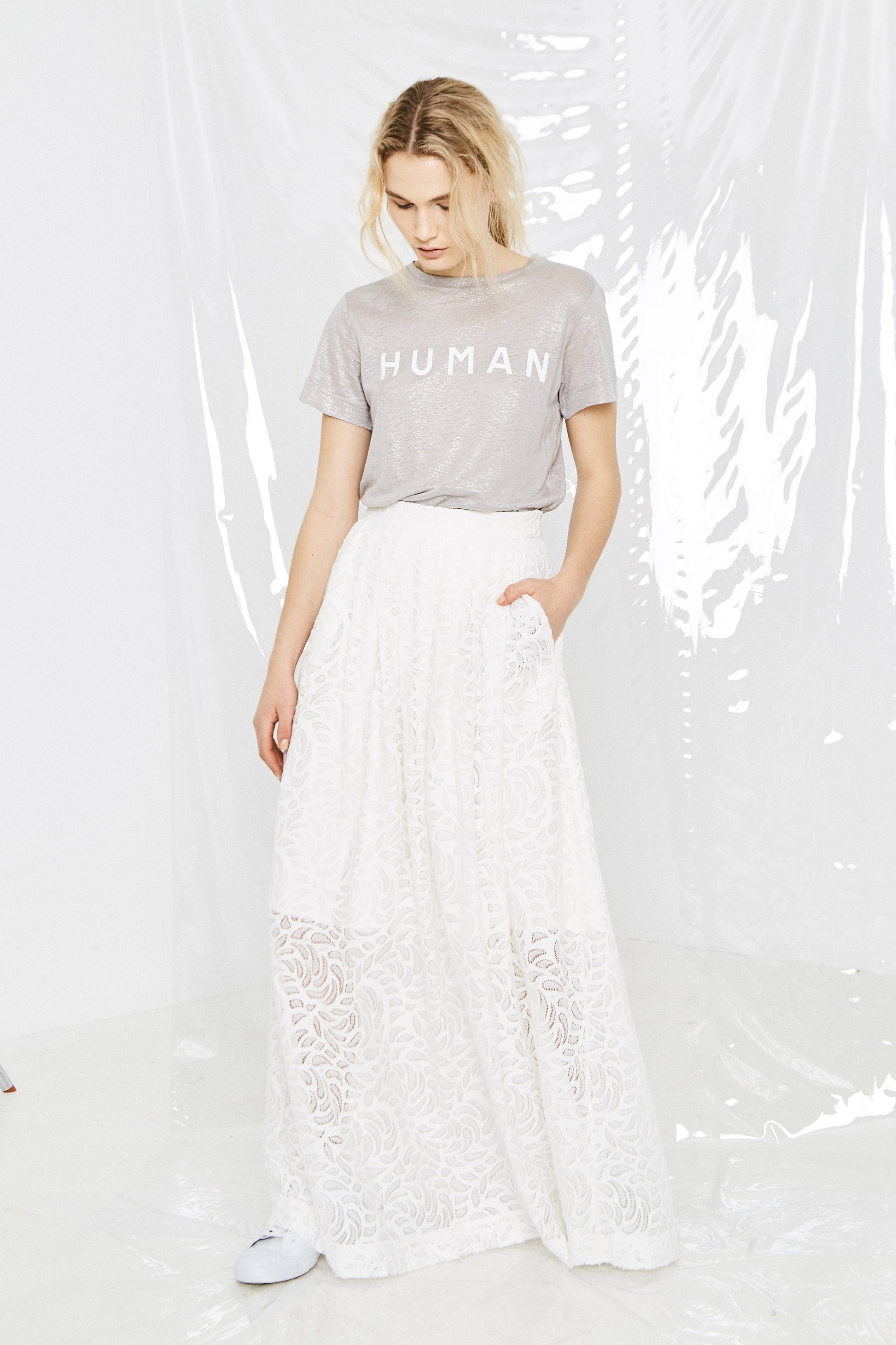 Human Bling Tee - Silver