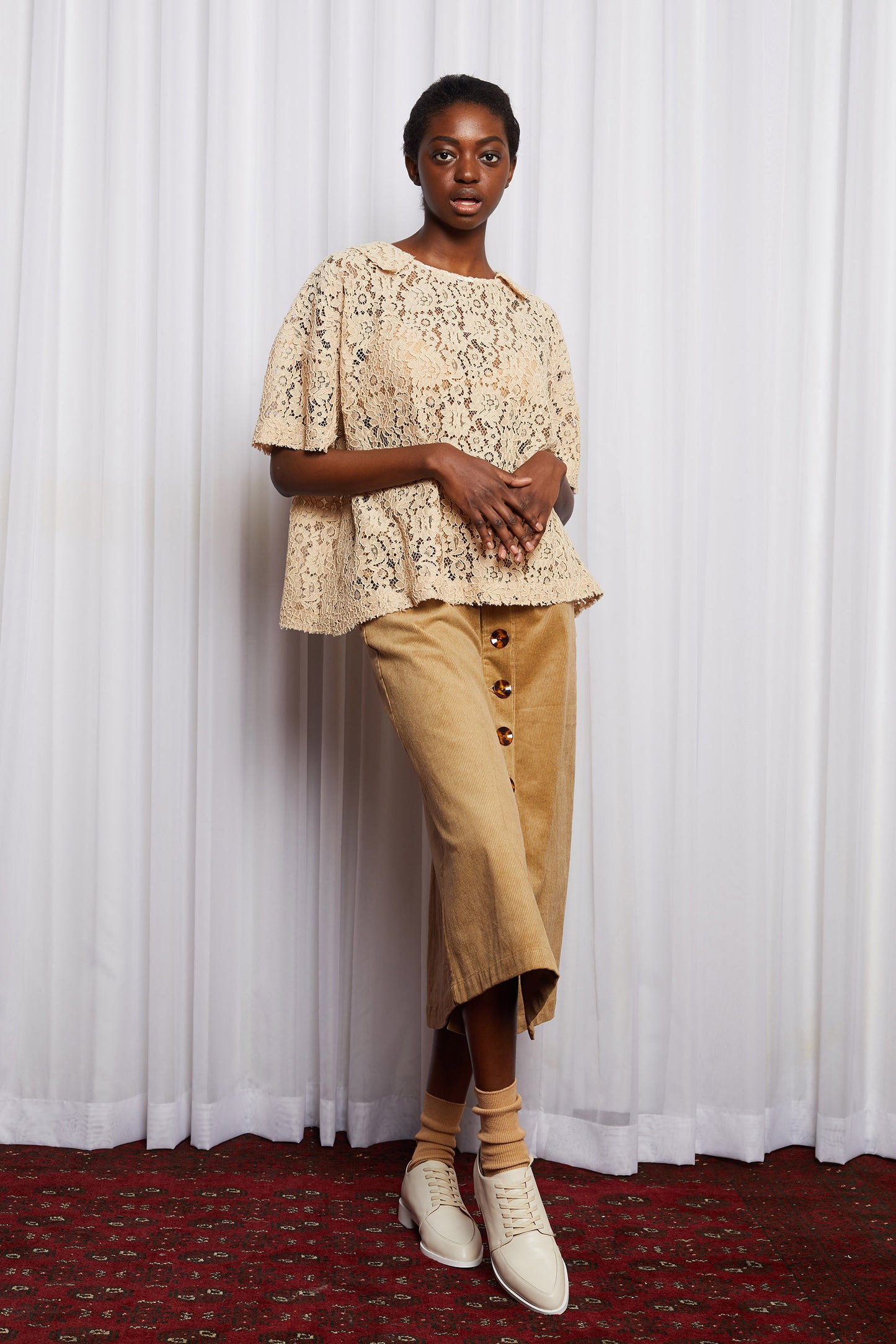 COLD TOWN SKIRT - BEIGE CORDUROY (SAMPLE)