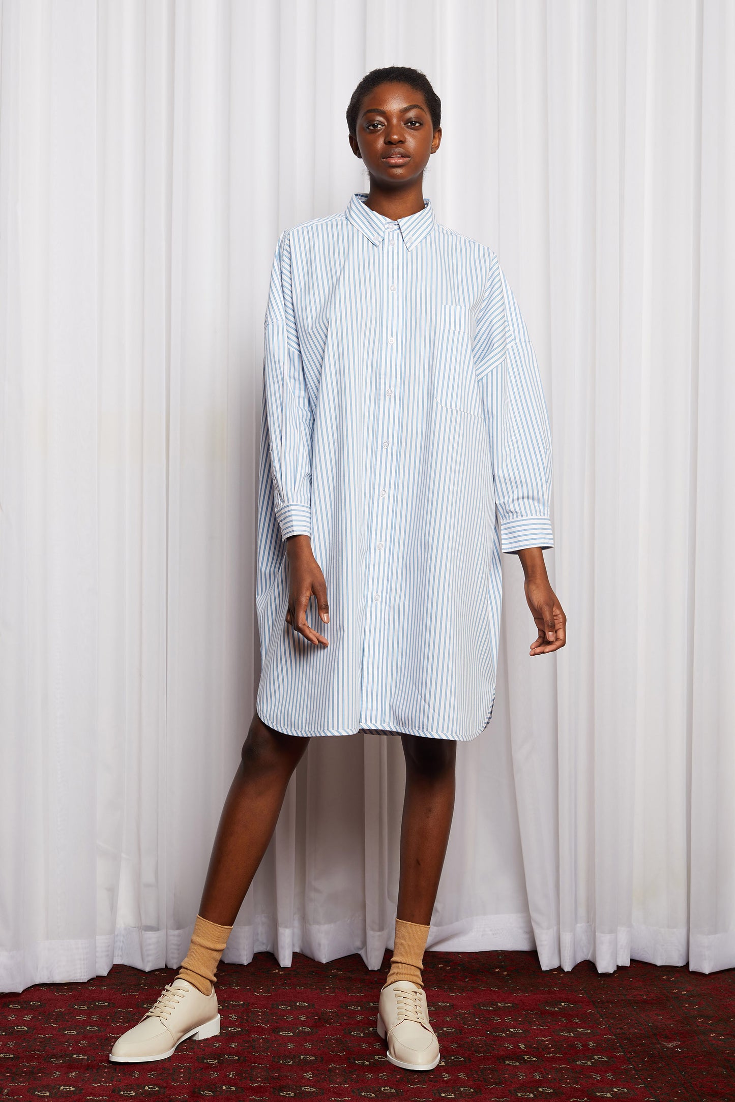 Oxford Oddity Shirt Dress | Salasai Pinstripe Cotton