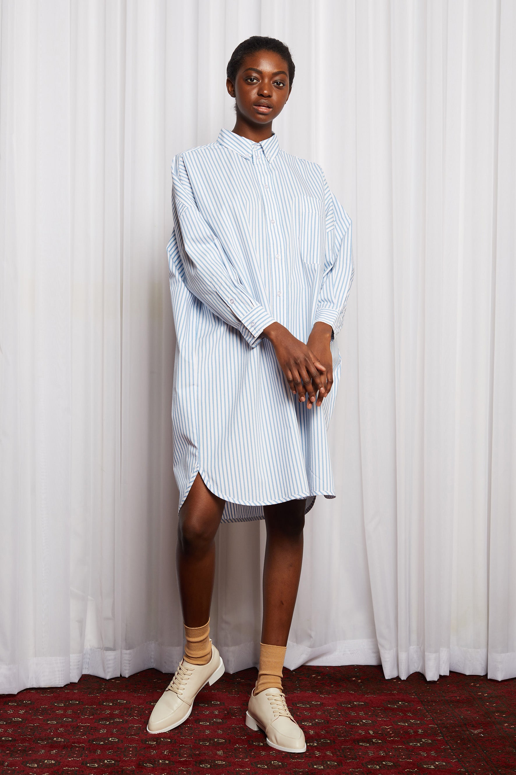 Oxford Oddity Shirt Dress | Salasai Pinstripe Cotton