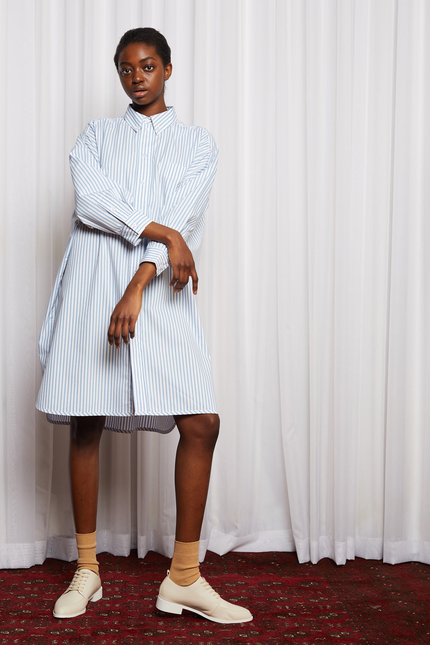 Oxford Oddity Shirt Dress | Salasai Pinstripe Cotton