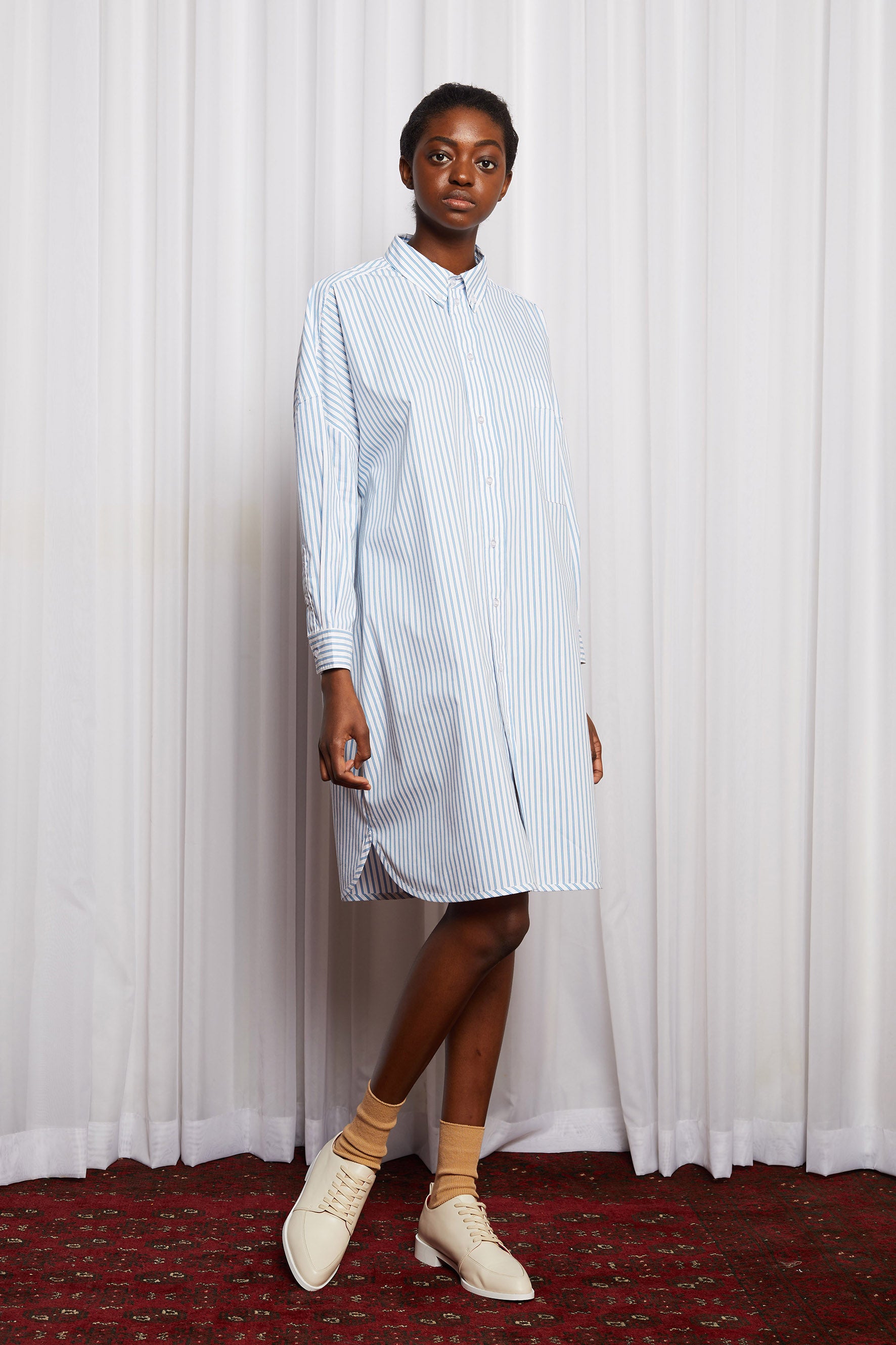 Oxford Oddity Shirt Dress | Salasai Pinstripe Cotton