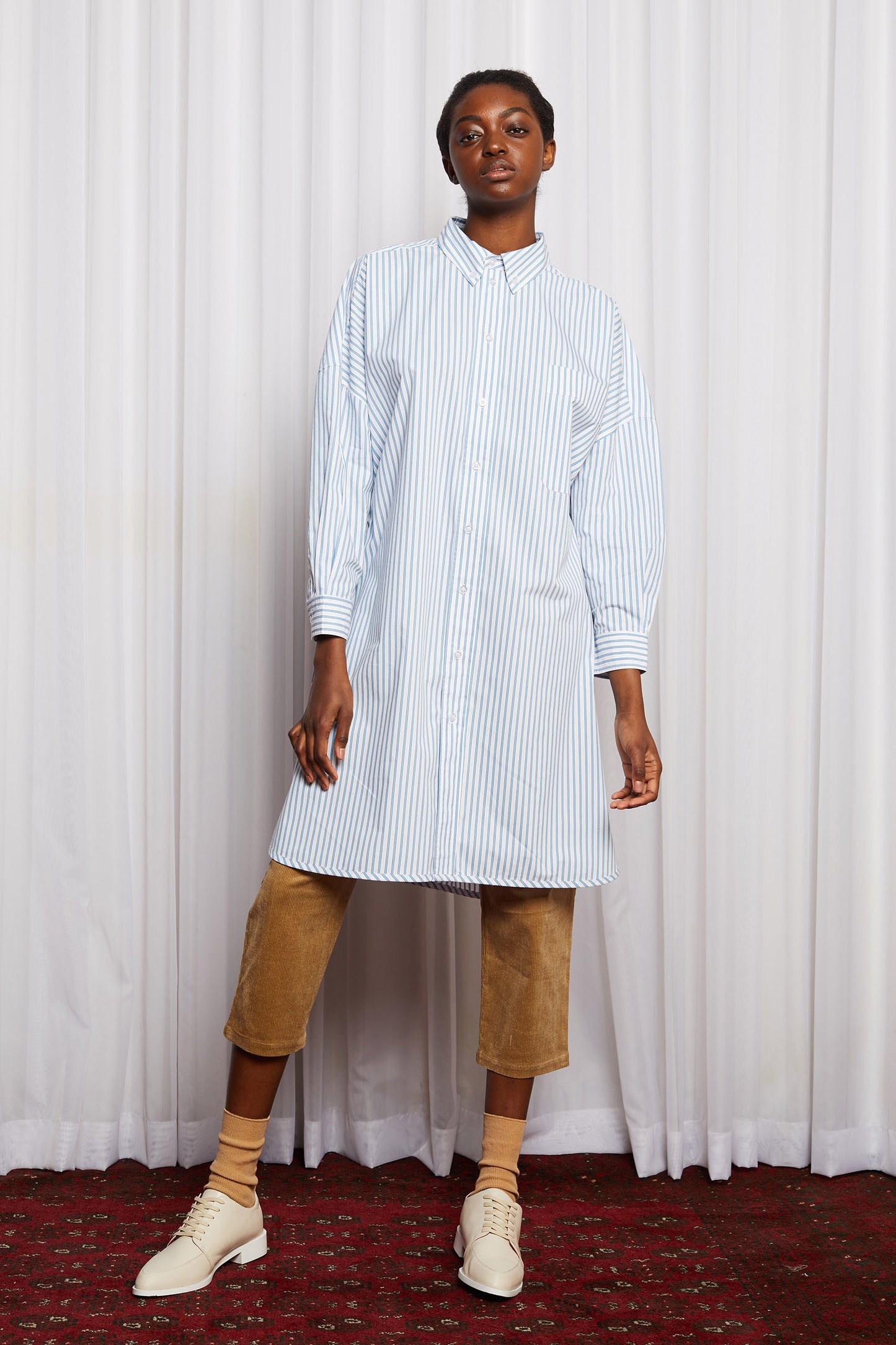 Oxford Oddity Shirt Dress | Salasai Pinstripe Cotton