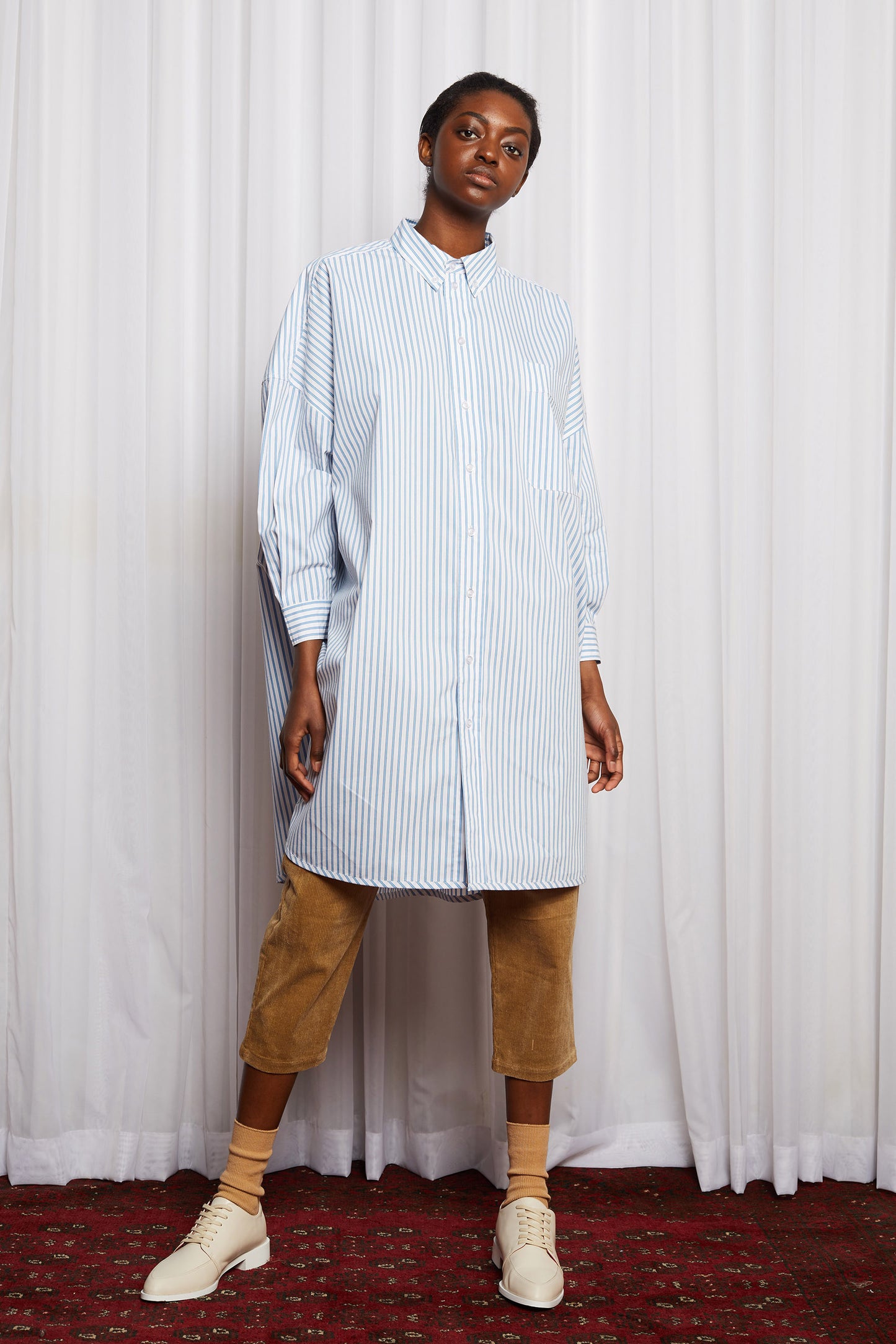 Oxford Oddity Shirt Dress | Salasai Pinstripe Cotton