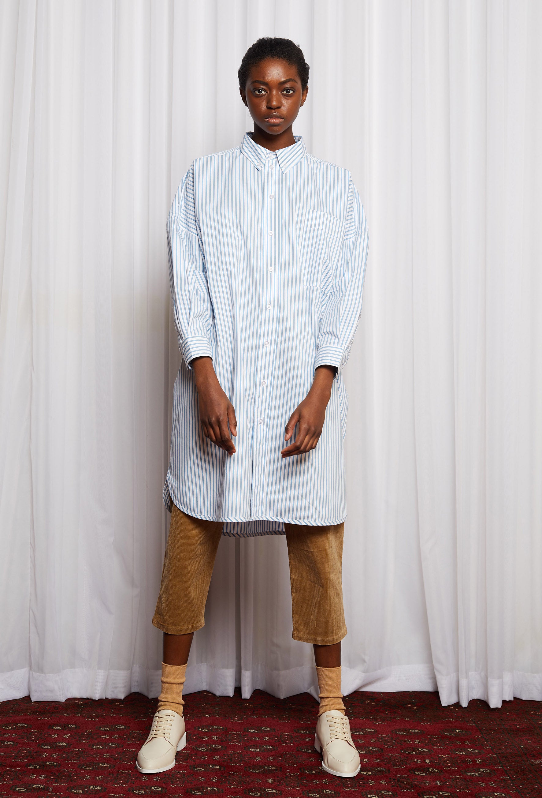 Oxford Oddity Shirt Dress | Salasai Pinstripe Cotton
