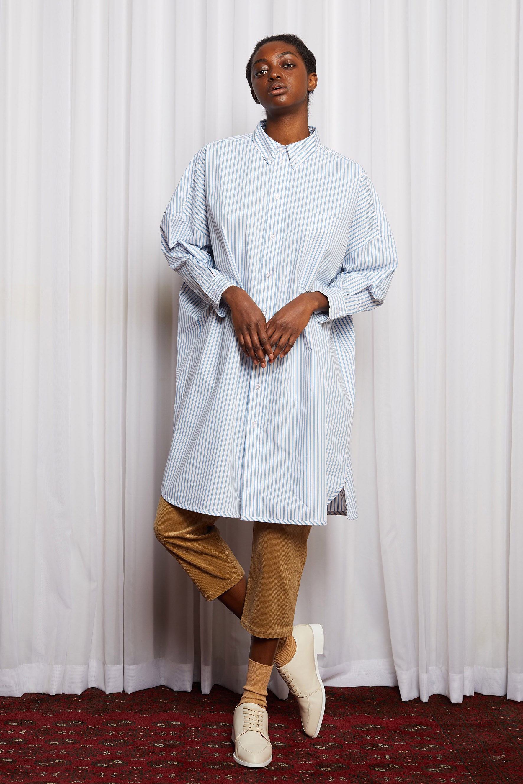Oxford Oddity Shirt Dress | Salasai Pinstripe Cotton