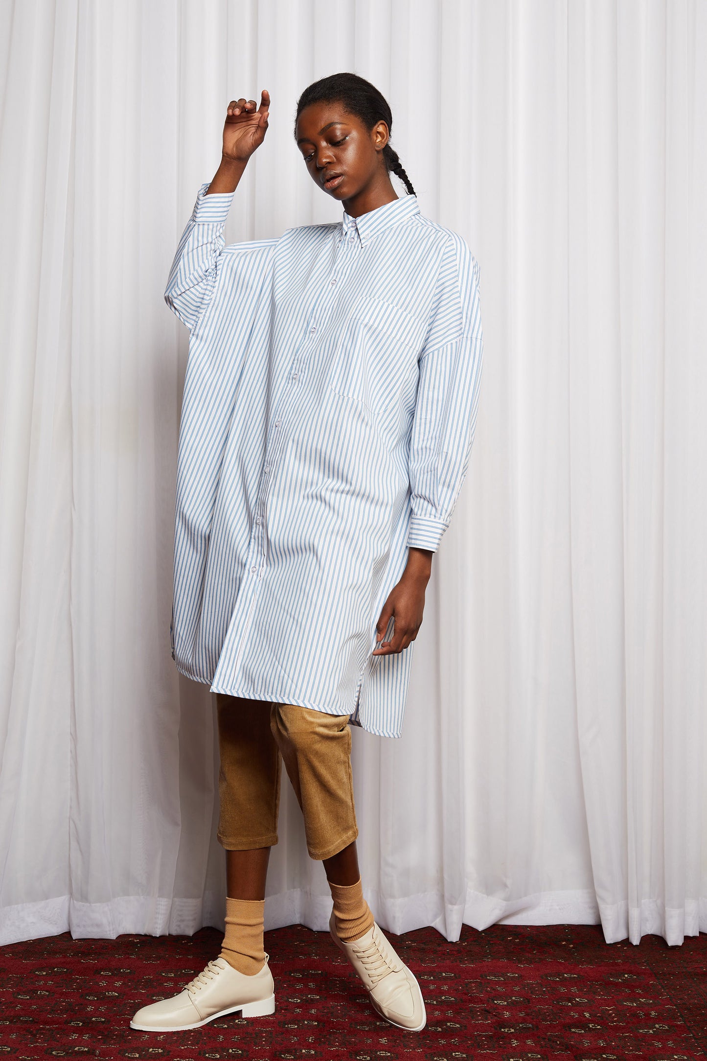 Oxford Oddity Shirt Dress | Salasai Pinstripe Cotton