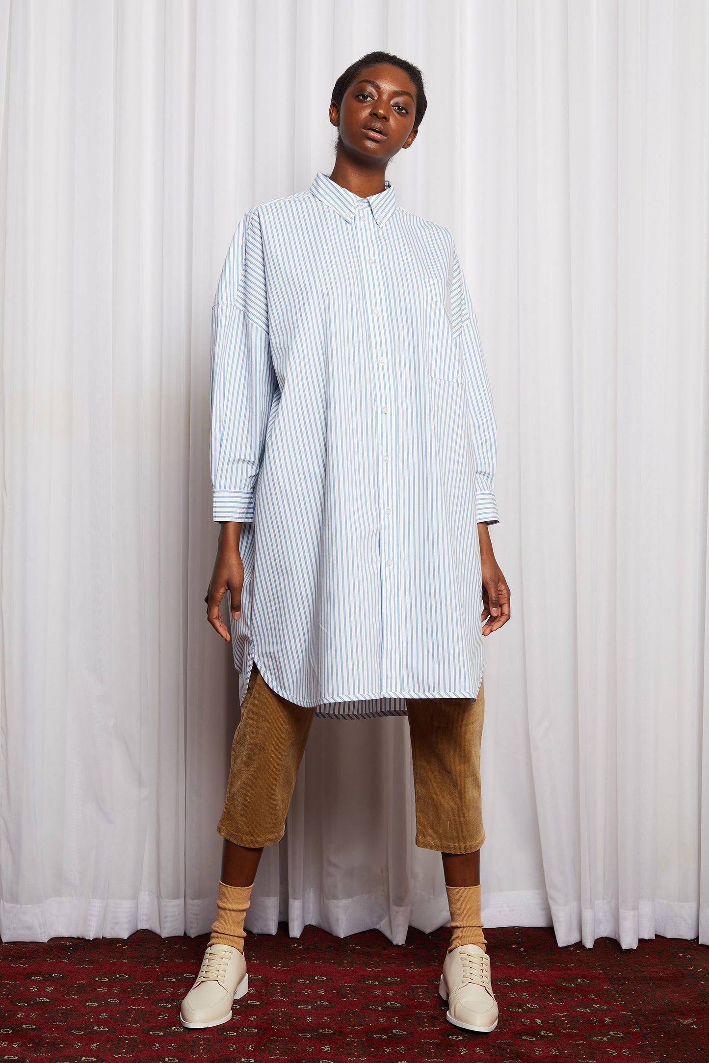 Oxford Oddity Shirt Dress | Salasai Pinstripe Cotton