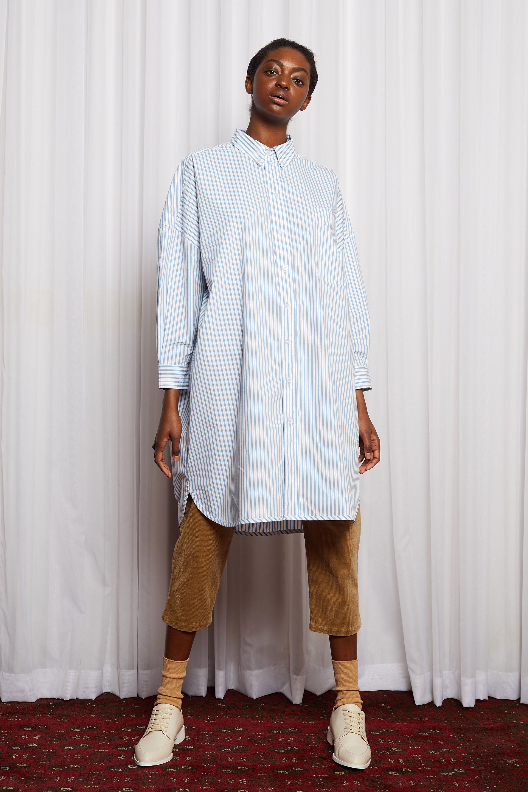 Oxford Oddity Shirt Dress | Salasai Pinstripe Cotton