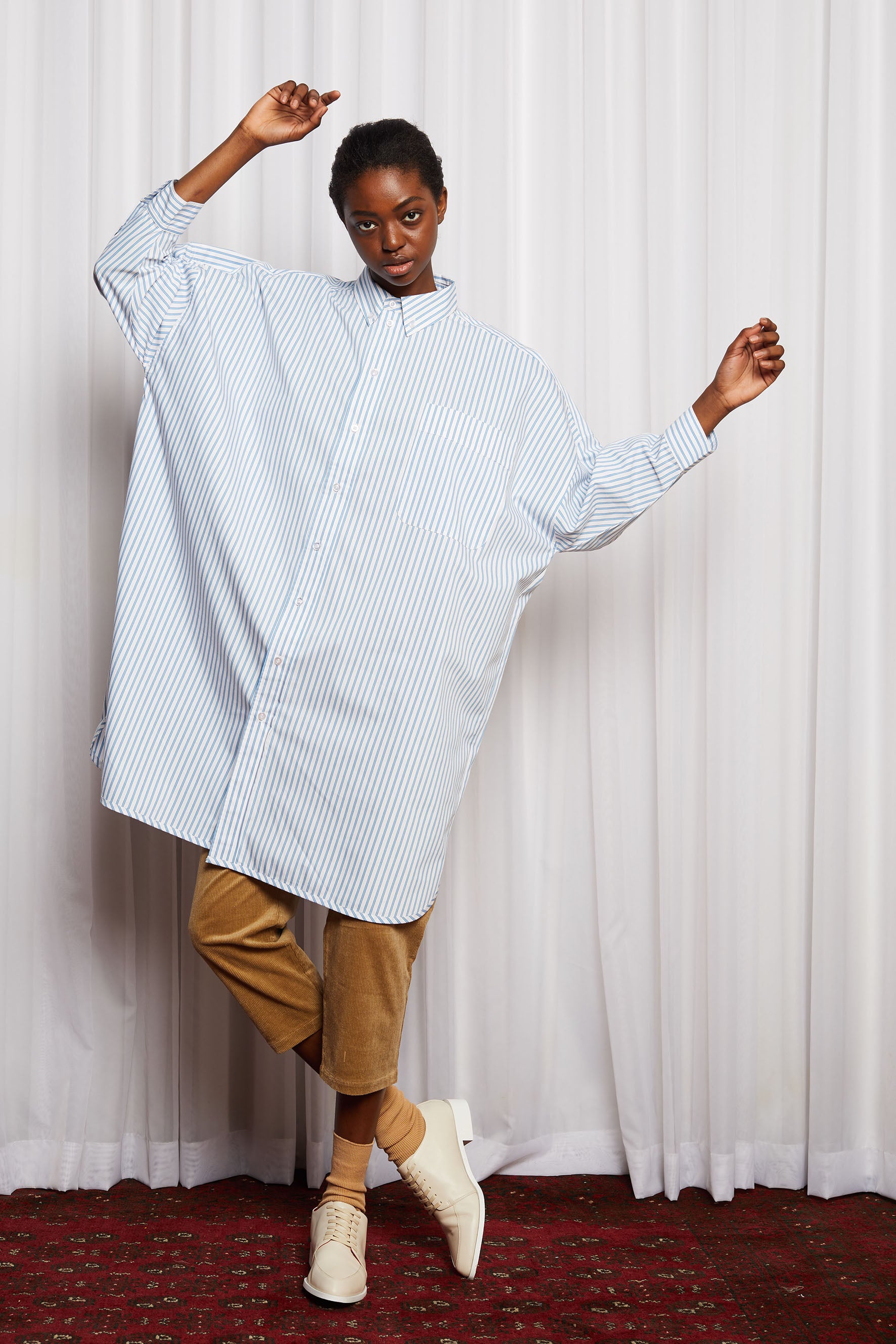 Oxford Oddity Shirt Dress | Salasai Pinstripe Cotton