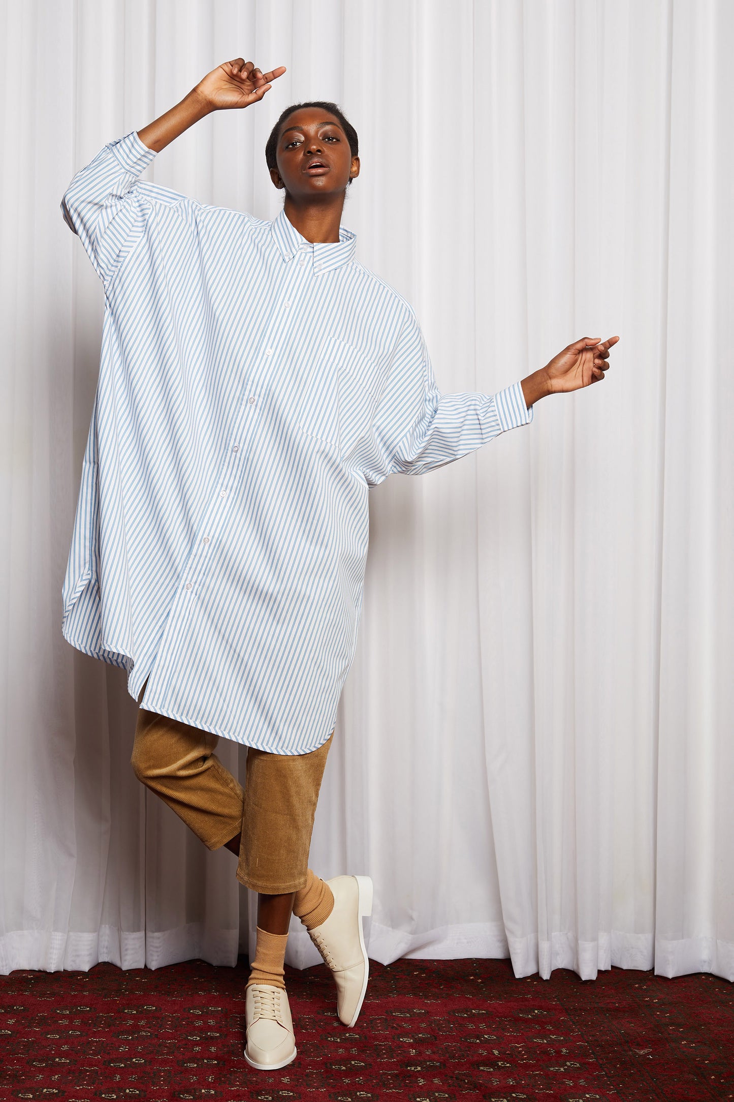 Oxford Oddity Shirt Dress | Salasai Pinstripe Cotton