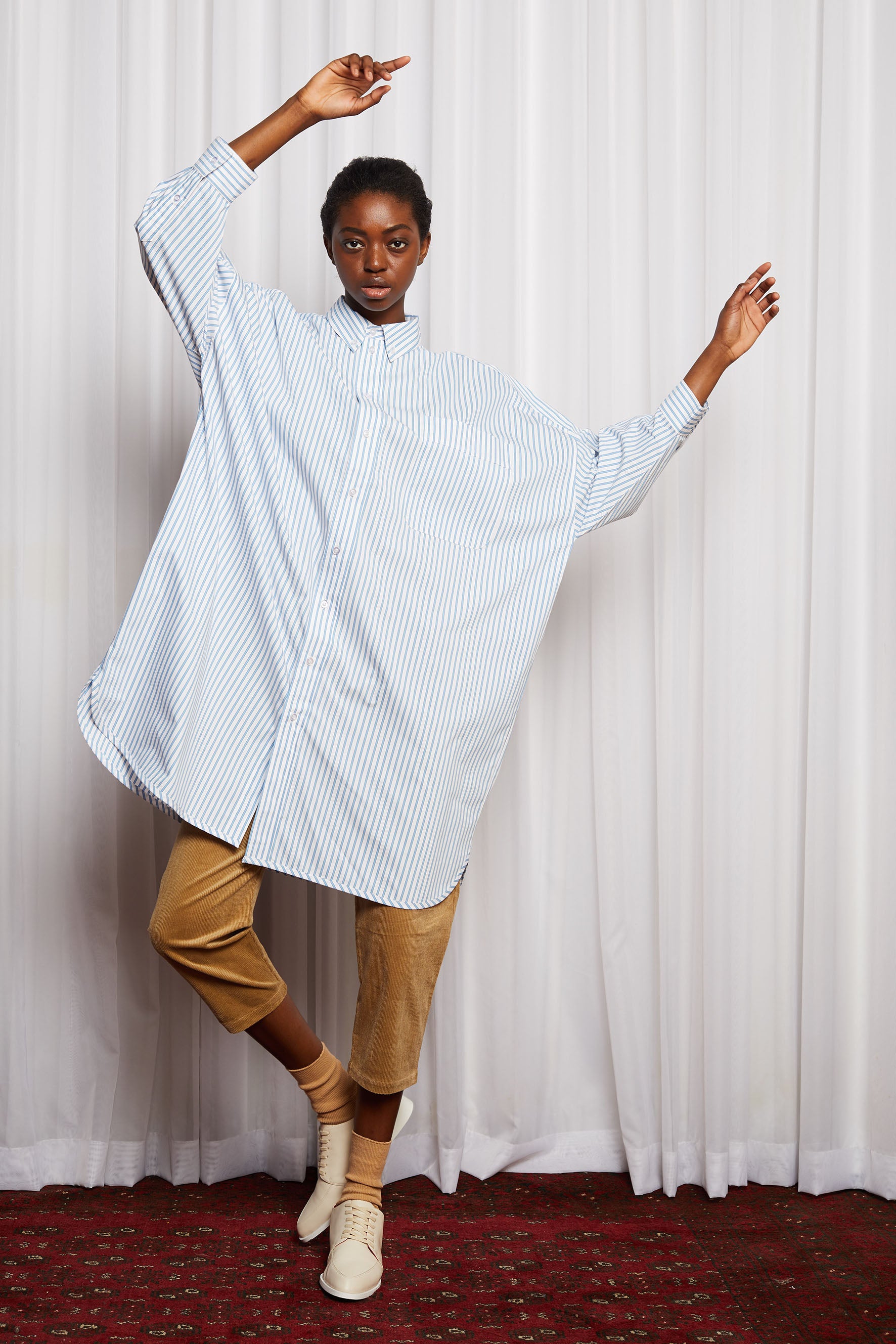 Oxford Oddity Shirt Dress | Salasai Pinstripe Cotton